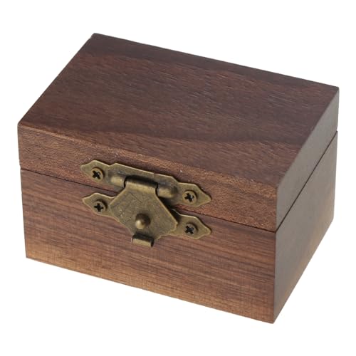 Trufolxiaz Reise Schmucktasche Dekorative Ringe Hochzeit Gravierte Holzringe Schachtel Mit Mataler Klasze Frauen Festholzringe Box Rostic von Trufolxiaz