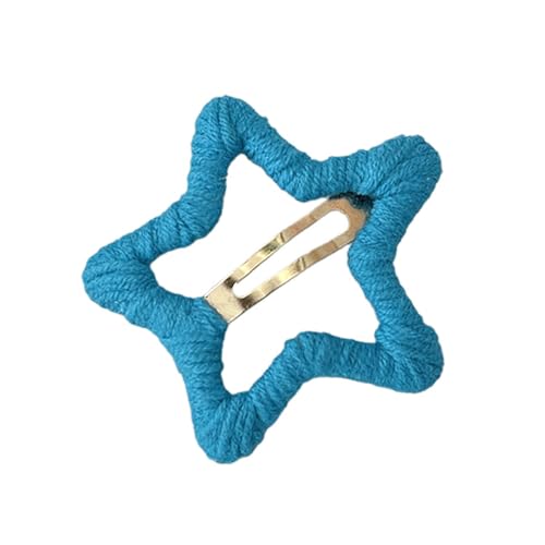 Trufolxiaz Stil Haarclip Haarzubehör Sternform Haarnadel Stern Haare Barrette Wolle Haarnadeln Geschenk Für Kinder Wolle Sternhaar Clip von Trufolxiaz