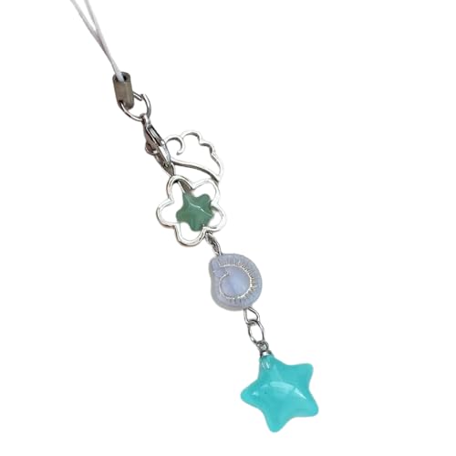 Trufolxiaz Trendy Green Jelly Star Keychain Mit Robusten Metallringen Tragbar Für Den Täglichen Gebrauch Und Die Rucksackdekoration Täglich Nutzen Stilvolle Schlüsselorganisatoren von Trufolxiaz