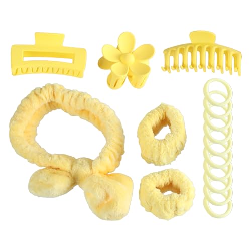 Trufolxiaz Weiche Mikrofaser Gesichts Waschstirnbänder Und Armband Set Dehnbarer Bowknot Farbstoffbänder Für Make Up Und Hautpflege Hautpflege Haarbänder von Trufolxiaz