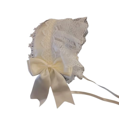 Trufolxiaz Women Stirnband Verstellbarer Kopfstück Gekräuseltes Spitzen Und Bowknot Haarbandzubehör Für Cosplay Und Themenpartys Weiches Bequemes Stirnband von Trufolxiaz