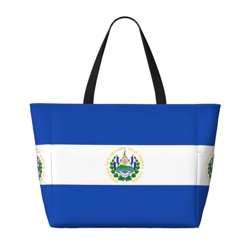 El Salvador Faltbare Reisetasche mit Reißverschluss, geräumig, Schwarz, Einheitsgröße, Schwarz , Einheitsgröße von Trukd
