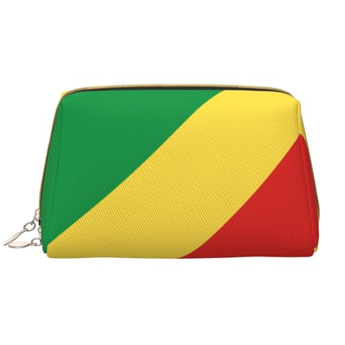 Sierra Leone Make-up-Tasche, Organizer, Kulturbeutel, Kosmetiktasche, Reißverschluss, Pinsel-Aufbewahrungsbox, groß, Republik Kongo, Einheitsgröße von Trukd