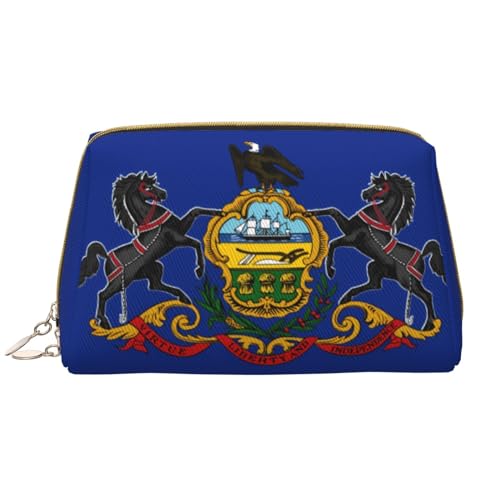 Sierra Leone Make-up-Tasche, Organizer, Kulturbeutel, Kosmetiktasche, Reißverschluss, Pinsel-Aufbewahrungsbox, groß, Staatsflagge Pennsylvania, Einheitsgröße von Trukd