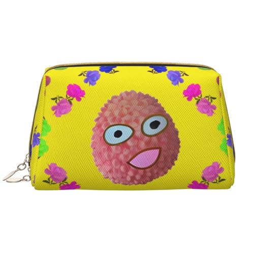 Smiley Lycheemakeup Taschen-Organizer, Kulturbeutel, Kosmetiktasche, Reißverschluss-Tasche, Pinsel-Aufbewahrungskoffer (groß), Smiley-Litschi, Einheitsgröße von Trukd