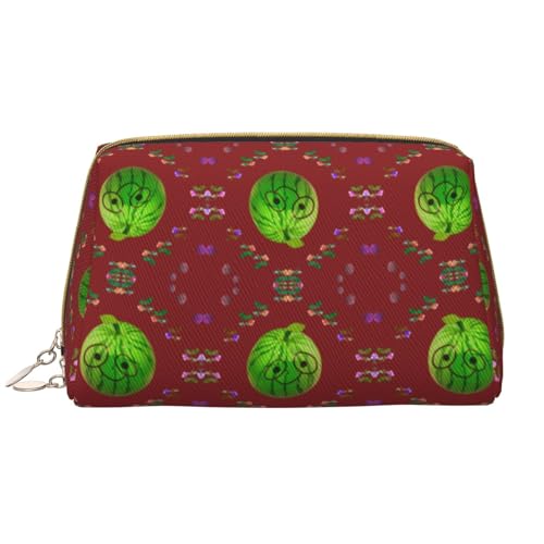 Smiley Lycheemakeup Taschen-Organizer, Kulturbeutel, Kosmetiktasche, Reißverschluss-Tasche, Pinsel-Aufbewahrungskoffer (groß), Wassermelone mit großem Auge, Einheitsgröße von Trukd