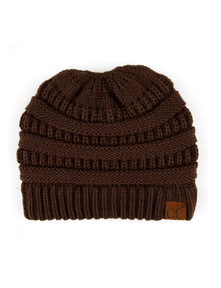Truly Contagious Beanie Ponytail Beanie – Stylisch, praktisch und superweich! Hochwertiges, weiches Strickmaterial mit originalem C.C®-Label. von Truly Contagious