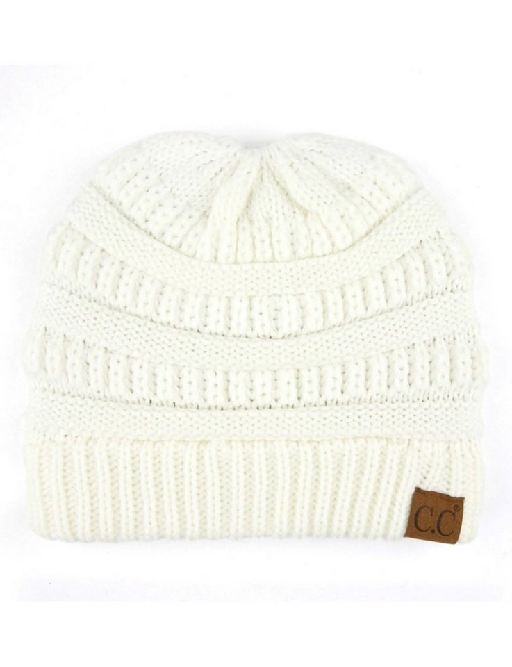 Truly Contagious Beanie Ponytail Beanie – Stylisch, praktisch und superweich! Hochwertiges, weiches Strickmaterial mit originalem C.C®-Label. von Truly Contagious