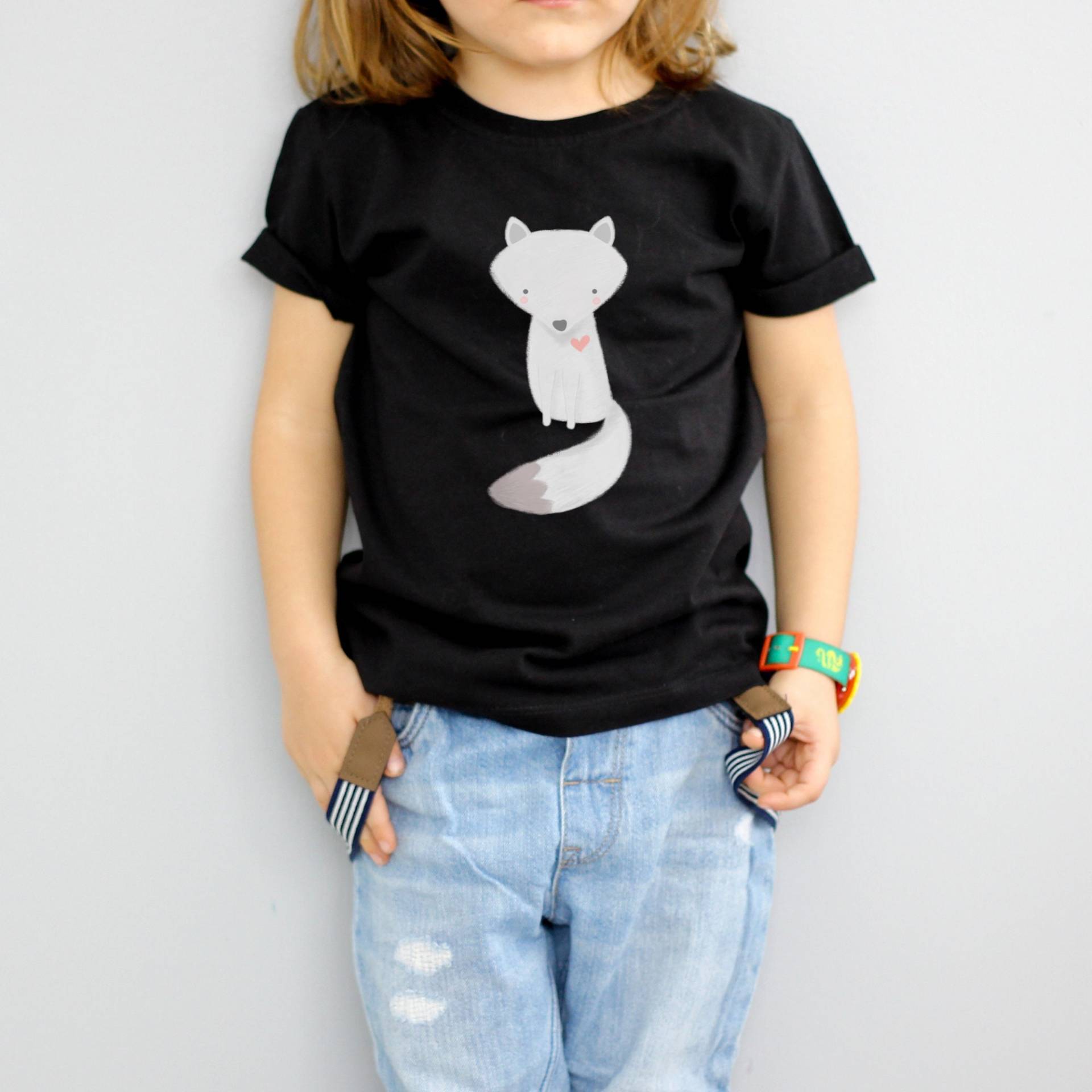 Kinder Fuchs Shirt, Weißer Polarfuchs, Winter Shirt Für Jugend Jungen Mädchen Tweens, Schul Weihnachtsgeschenk, Liebhaber T-Shirt Bella Canvas von TrulyAwesomeTees