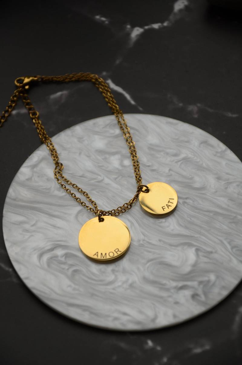 Amot Fati Armband Mit Gravur - Verstellbare Edelstahl Inspiration von TrulyStoic