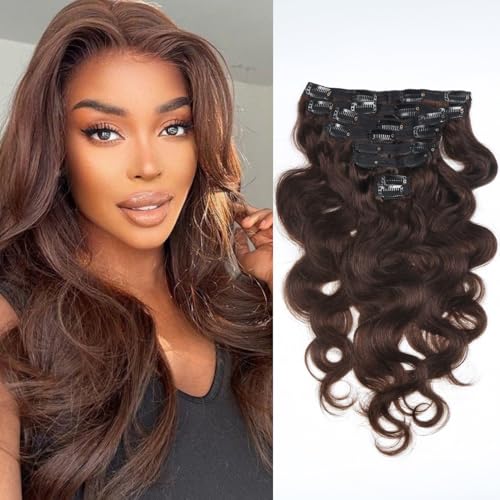 Braune Clip In Haarverlängerungen Echthaar Gewellt Clip In Haarverlängerungen Für Frauen 120g 8 Stück Unsichtbar Und Kopfhautfreundlich Extensions Aus Echthaar #2 18 Zoll 45CM Braune Clip In Haarverlängerungen Echthaar Gewellt Clip In Haarverlängerungen Für Frauen 120g 8 Stück Unsichtbar Und Kopfhautfreundlich Extensions Aus Echthaar #2 18 Zoll 45CM von Trumore