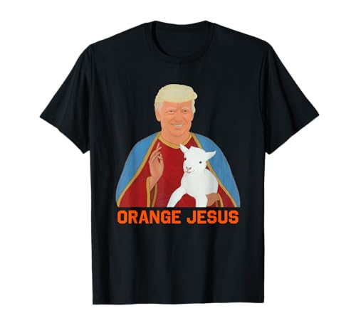 Trump Orange Jesus Funny Meme Christian Damen Herren T-Shirt von Trump Orange Jesus.