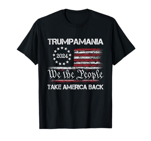TRUMPAMANIA - Trump 2024 Wahlpräsident Männer Frauen T-Shirt von Trumpamania US Flag Vintage Tees