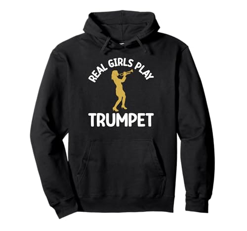 Echte Mädchen Spielen Trompete Pullover Hoodie von Trumpet Gifts & Trumpet Player Gifts