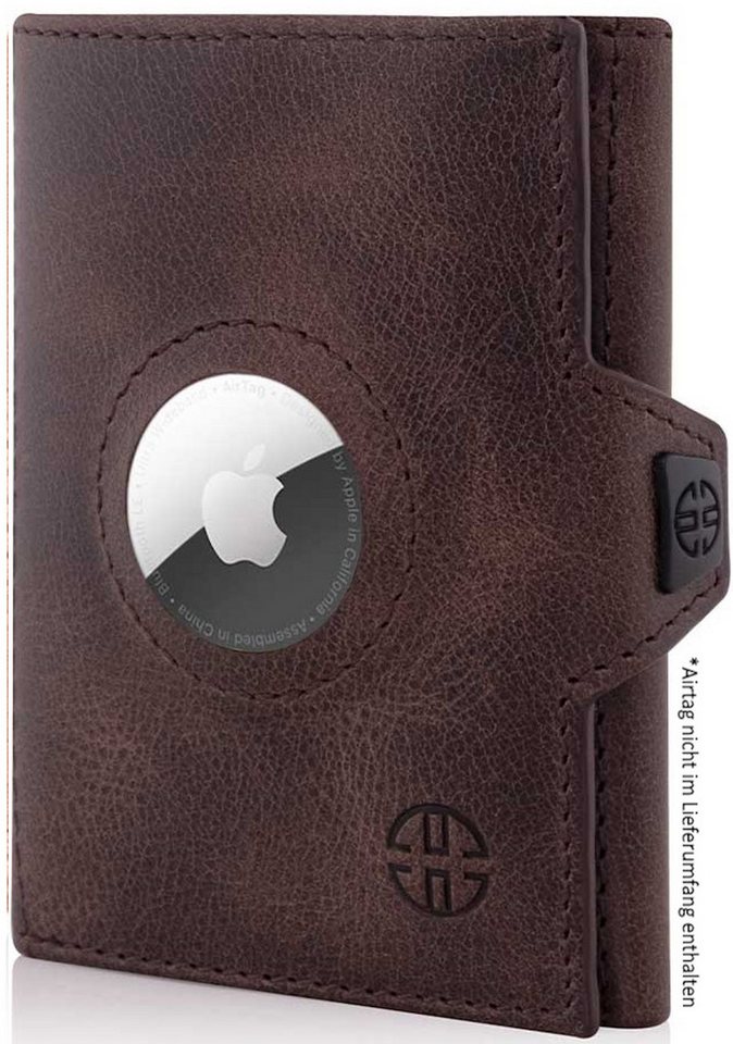 Trusador Geldbörse AirTag 'Verona' - Leder-Wallet mit AirTag- & Münzfach (Handarbeit, Handmade in Europe), Vollnarbenleder, AirTag Wallet Herren & Damen von Trusador
