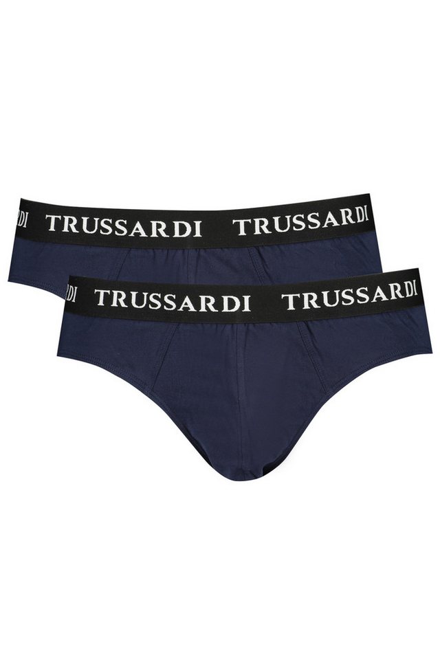 Trussardi Boxershorts Herren-Slip Blau im Doppelpack - Elastischer Bund & Print-Design von Trussardi