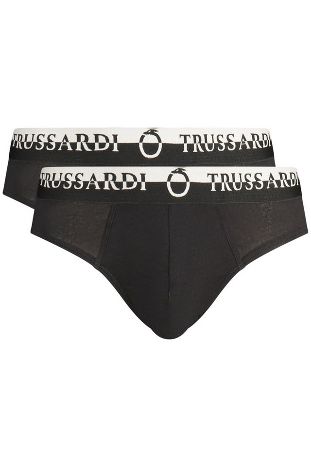 Trussardi Boxershorts Herren-Slip Schwarz im Doppelpack – Elastisch mit Modernem Design von Trussardi