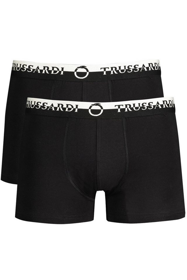 Trussardi Boxershorts Hochwertige Schwarze Herren Boxershorts im Doppelpack mit Elastikbund von Trussardi