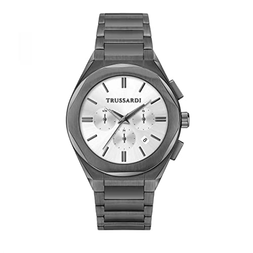 Trussardi Herren Analog Quarz Uhr mit Edelstahl Armband 8033288990505 von Trussardi