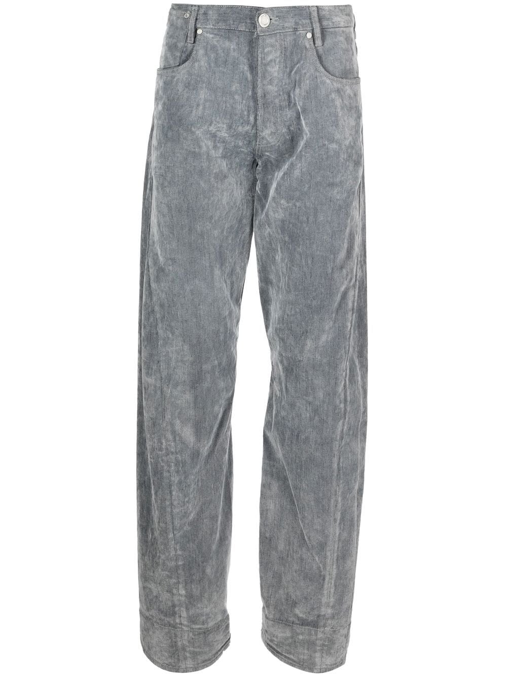 Trussardi Gerade Jeans mit Bleach-Effekt - Grau von Trussardi