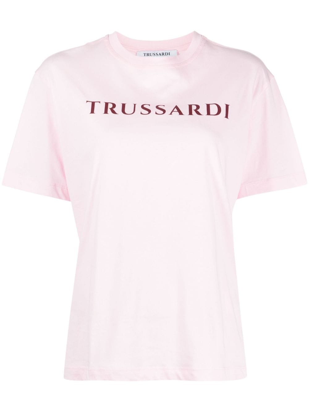 Trussardi T-Shirt mit Logo-Print - Rosa von Trussardi