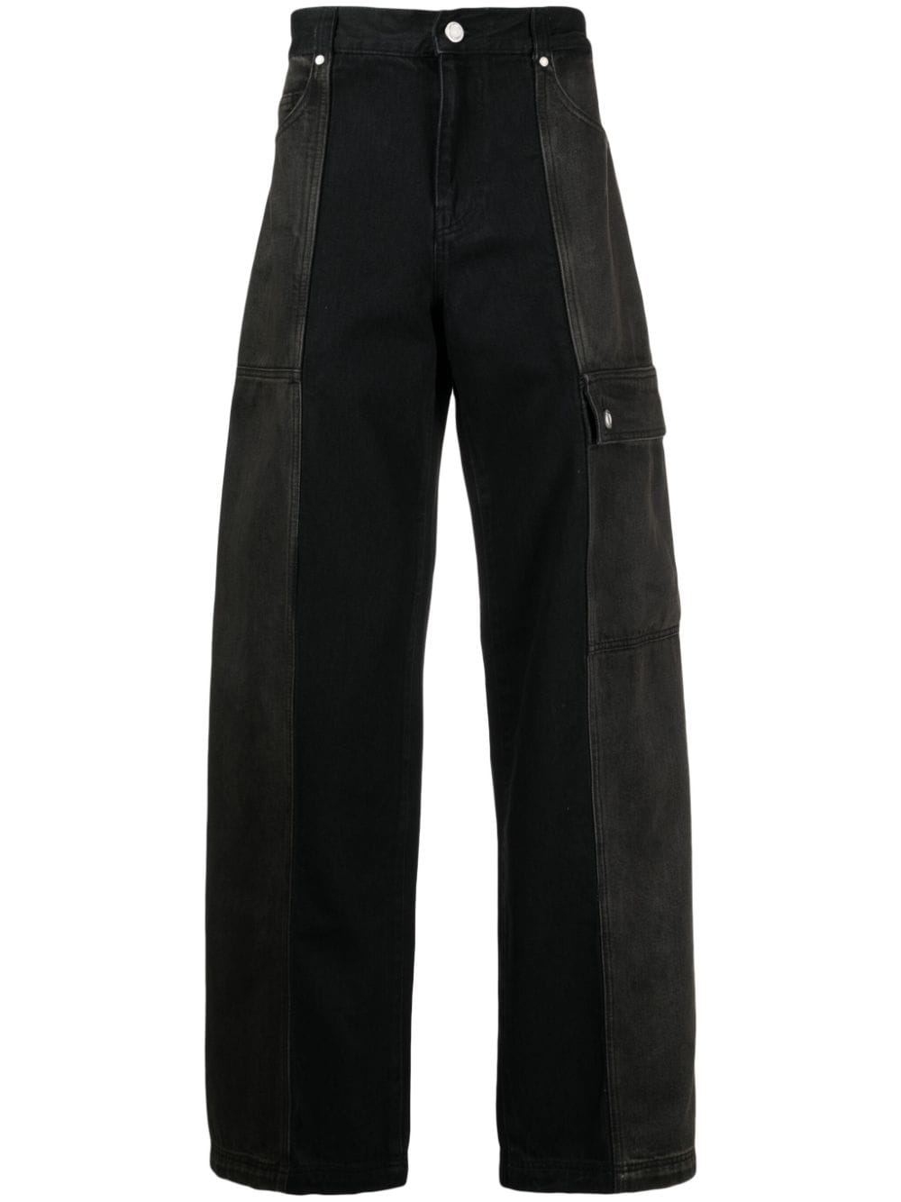 Trussardi Weite Jeans mit aufgesetzten Taschen - Schwarz von Trussardi