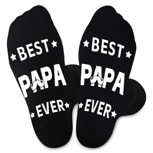 Papa Geschenk Geburtstag Socken mit Spruch Ich Bin Nicht Am Schlafen Ich Ruhe Nur Meine Augen Aus,Lustige Socken für Männer Weihnachts Erntedankfest Vatertag Geschenk (Baumwolle, Schwarz-Best Papa) von Trustnice