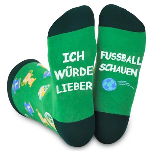 Trustnice Fussball Socken Männer Lustige Socken Geschenke,Ich WüRde Lieber Fussball Schauen,Neuheit Fußball Geschenke für Jungen Teenager Herren Damen Geschenk Väter Sohn Weihnachten von Trustnice