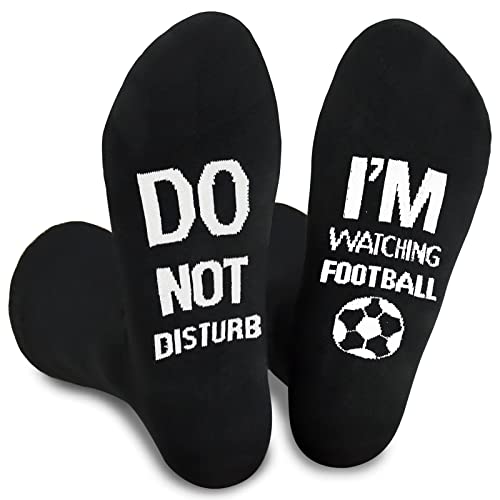 Trustnice Geschenke für Männer Fussball Fanartikel Lustige Socken mit Spruch Bitte Nicht Stören Ich Schaue Fußball - Fussball Geschenke Jungen Kinder Damen Herren Geburtstagsgeschenk Fussball Socken von Trustnice