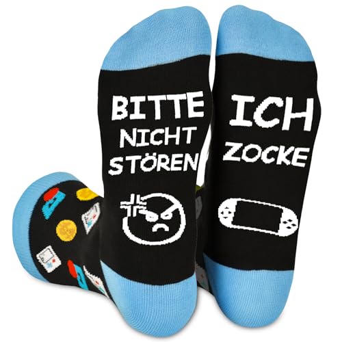 Lustige Gaming Socken Gamer Geschenk Mit Spruch Bitte Nicht Stören Ich Zocke Zocken Socken Lustig Neuheit Geburtstag Geschenke Für Zocker Männer Herren Jungs Damen Spieler von Trustnice