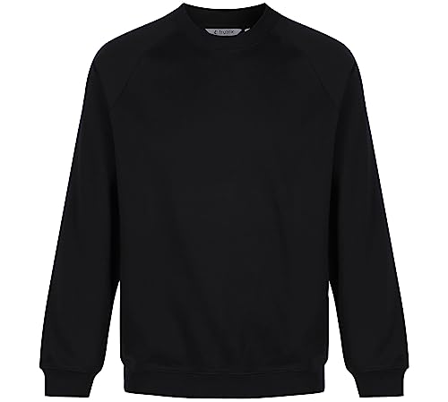 TRUTH & FABLE Unisex 260G Crew Neck Sweatshirt, Schwarz, 14 Jahre von Trutex