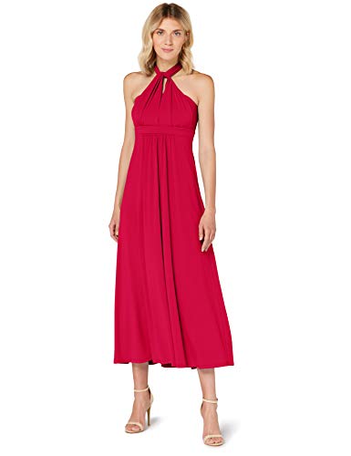 Truth & Fable Damen Maxi A-Linien-Kleid, Dunkelrot, 36 von Truth & Fable