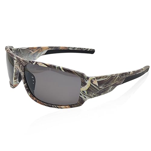 Angel-Sonnenbrille für Herren, polarisierte Sonnenbrille, Jagd-Sonnenbrille mit TR90-Camouflage-Rahmen, Angelbrille, um Fische im Wasser zu sehen, UV-Schutz, reduziert Blendung, für Fahrbrillen Angel-Sonnenbrille für Herren, polarisierte Sonnenbrille, Jagd-Sonnenbrille mit TR90-Camouflage-Rahmen, Angelbrille, um Fische im Wasser zu sehen, UV-Schutz, reduziert Blendung, für Fahrbrillen von Tryway
