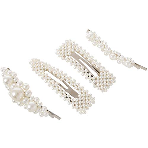 Tsadeer Perlen Haar spangen Für Frauen Mädchen 4 Stücke Große Bögen/Clips/Krawatten Für Geburtstag Valentinstag Geschenke Haar nadeln Kopfbedeckung Barrette Styling Werkzeuge Zubehör von Tsadeer