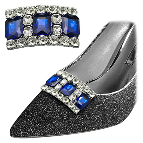 Ästhetischer Edelstein Hochzeit Schuh Zubehör Vintage Glitzer Kristall Schuhdekorationen Frauen Strass Schuhclips für High Heels, Einheitsgröße, Metall von Tsangbaby