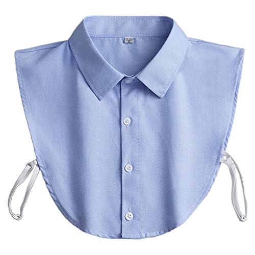 Tsangbaby Business Dickey Kragen Falscher Hemdkragen Bequem Fake Halber Kragen für Männer Frauen Formale Anlässe, blau, Large-X-Large von Tsangbaby