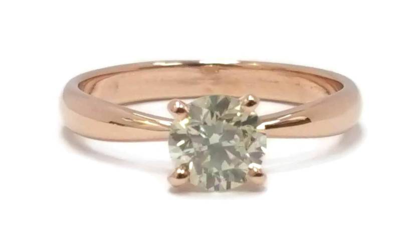 Solitär-Diamant-Ring, 14K Rose Gold Einstellung 0, 80Ct in Der Mitte, Einzigartige Verlobung Diamant-Ring, Geschenk Für Sie von TsarfatyJewellery4U
