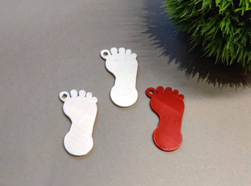 3x Einkaufswagenlöser Chip Schlüsselanhänger in Fußform 17 Farben von TschaunersWelt