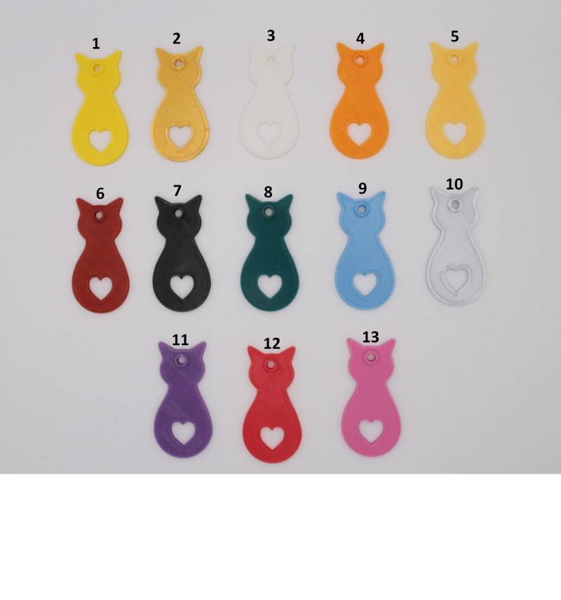 5x Einkaufswagenlöser Chip Schlüsselanhänger in Katzenform 17 Farben 5x Einkaufswagenlöser Chip Schlüsselanhänger in Katzenform 17 Farben von TschaunersWelt