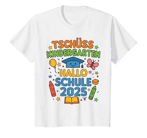 Kinder Tschüss Kindergarten Hallo Schule Kita Abgänger 2025 T-Shirt Kinder Tschüss Kindergarten Hallo Schule Kita Abgänger 2025 T-Shirt von Tschüss Kindergarten Schulkind 2025