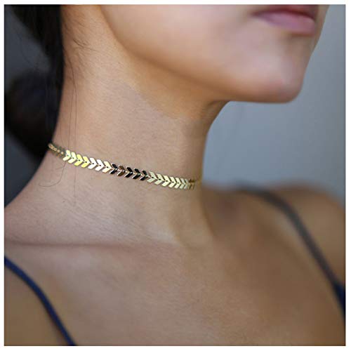 TseanYi Punk Halskette Fischgräten Choker Halskette Halsreif kurze Halskette von TseanYi