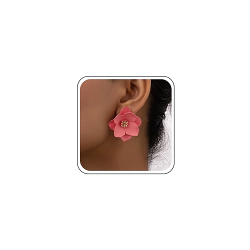 TseenYi Acryl Blume Ohrstecker Ohrringe Boho Rosa Blume Ohrringe Vintage Geschichtet Blume Acryl Ohrringe Braut Blume Hochzeit Ohrstecker Ohrringe Schmuck Für Frauen Und Mädchen Geschenke von TseenYi