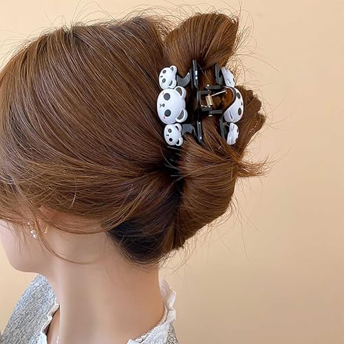 TseenYi Acryl Haarspange Pandakralle Haarspange Braun Mittel Kralle Haarspange Haarnadel Tier Panda Kiefer Kralle Clips Dauerhaft Starken Halt Für Frauen Mädchen Dickes Haar Dutt Haar Kralle Clip von TseenYi