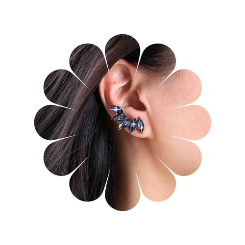 TseenYi Blaue Kristall Marquise Ohrringe Saphir Kristall Blatt Ohrringe Cz Marquise Baumeln Ohrringe Strass Cluster Tropfen Ohrringe Funkelnde Braut Ohrringe Schmuck Für Frauen Und Mädchen von TseenYi