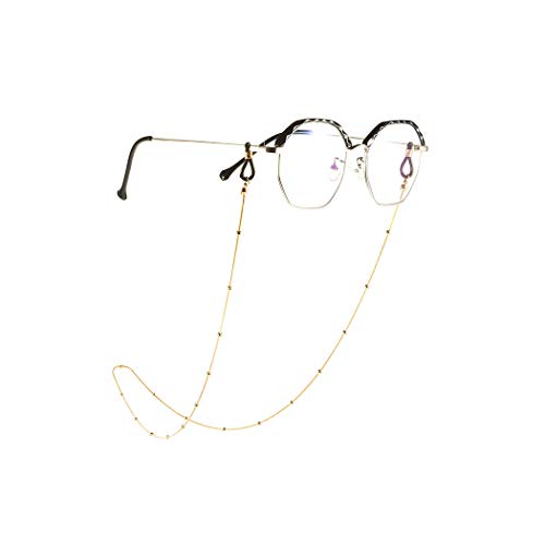 TseenYi Böhmische Anti-Rutsch Brillenkette Mode Legierung Perlen Schlangenknochen Kette Gold Brillenhalter Kette Sonnenbrillenhalter Brillen Zubehör Brillenhalter Lesebrille Gurt für Damen und Herren von TseenYi