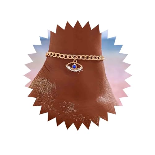 TseenYi Böser Blick Fußkettchen Armband Gold Böser Blick Fußkettchen Boho Böser Blick Fußkette Chunky Chain Fußkettchen Sommer Strand Fußkettchen Fußschmuck Für Frauen Und Mädchen Geschenke von TseenYi