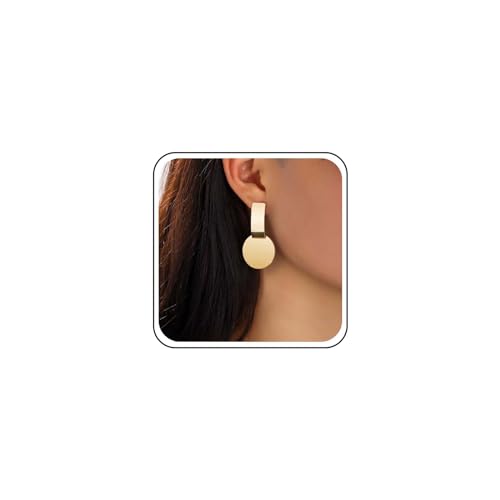 TseenYi Boho Coin Disc Drop Ohrringe Gold Runde Scheibe Baumeln Ohrringe Geschwungene Pailletten Ohrringe Vintage Scheibe Baumeln Ohrstecker Ohrringe Scheibe Rechteck Ohrringe Für Frauen von TseenYi