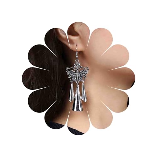 TseenYi Boho Filigrane Schmetterling Ohrringe Silber Ethnische Tränen Quaste Ohrringe Vintage Metall Kronleuchter Ohrringe Blume Tropfen Stammes-Ohrringe Schmuck Für Frauen Und Mädchen von TseenYi