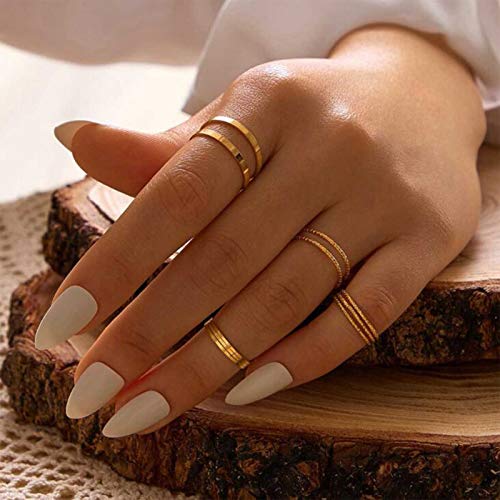 TseenYi Boho Knöchelringe Gold Midi Fingerringe Set Stapeln Retro Gelenkringe Vintage Midi Ringe für Frauen und Mädchen von TseenYi