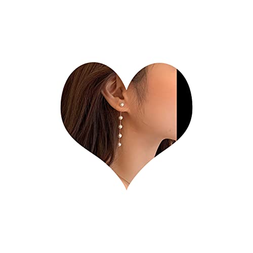 TseenYi Boho Perlen Quasten Ohrringe Gold Perle Lange Quaste Ohrringe Kleine Perlenkette Ohrstecker Vintage Perlen Ohrringe Schmuck Für Frauen Und Mädchen von TseenYi